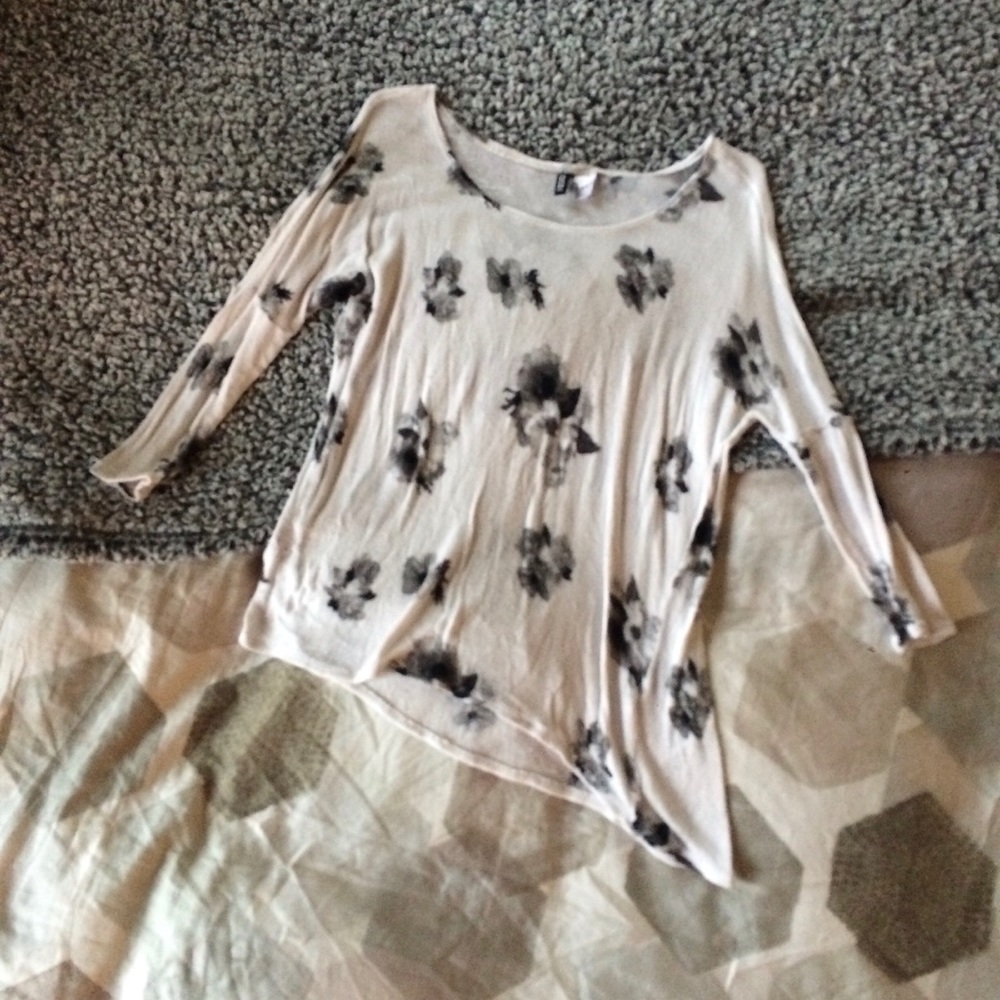 H&M Watercolor Floral Knit Sweater